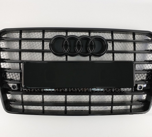 Решетка радиатора Audi A8 W12 черный глянец (2014-2017)