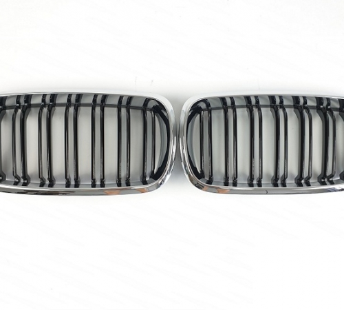 Решетка радиатора на BMW X5 F15 / X6 F16  М черная + хром рамка