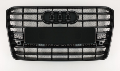 Решетка радиатора Audi A8 S8 черная (2014-2017)