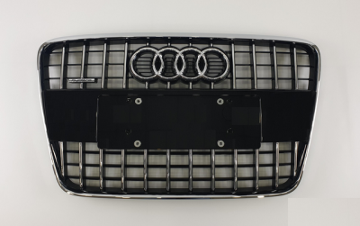 Решетка радиатора Audi Q7 SQ7 черная + хром (2010-2015)