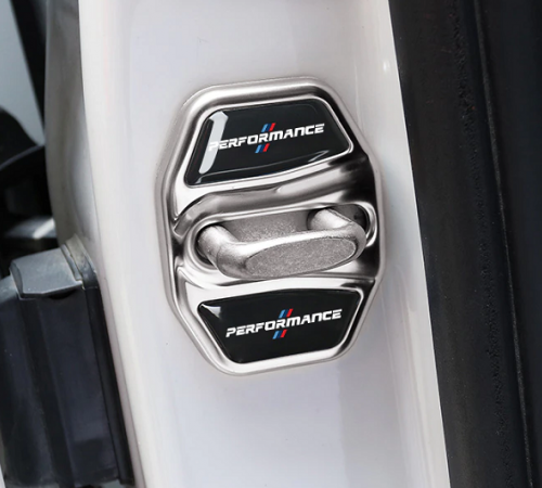 Защитные чехлы дверного замка BMW стиль Performance silver