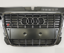 Решітка радіатора Audi A3 8P S3 сіра + хром (2008-2012)