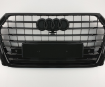 Решетка радиатора Audi Q7 SQ7 черная (2015-...)