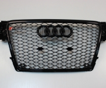 Решетка радиатора Ауди A4 B8 RS, черные кольца