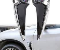 Накладки на крылья-жабры BMW X5 F15 X5M черный + хром