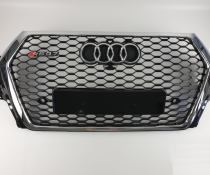 Решетка радиатора Audi Q7 RSQ7 черная + хром (2015-...)