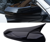 Накладки на зеркала Honda Civic X, черный глянец