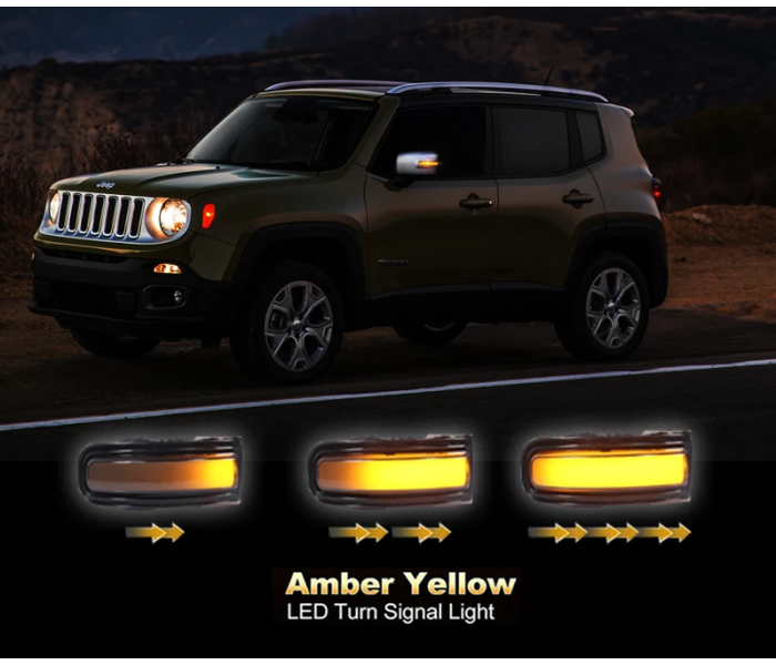 Светодиодный указатель поворота Jeep Renegade дымчатые