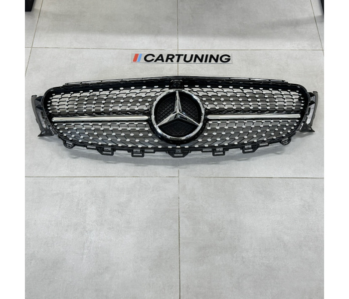 Решетка радиатора без звезды Mercedes W213 Diamond silver