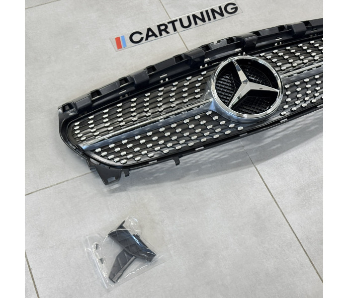 Решітка радіатора Mercedes W117 стиль Diamond Silver (13-16 р.в.)