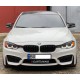 Накладки на фары (реснички) BMW F30 черный глянец ABS-пластик