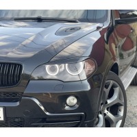 Накладки на фари, вії BMW X5 E70 чорний глянець ABS-пластик