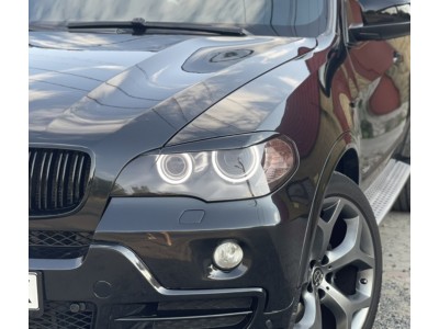 Накладки на фары, реснички BMW X5 E70 черный глянец ABS-пластик