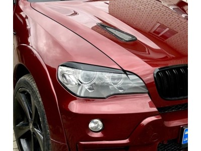 Реснички, накладки фар BMW Х5 E70 (стеклопластик)