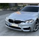 Решетка радиатора, ноздри на БМВ F30 Diamond (черная)