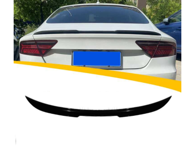 Cпойлер багажника Audi A7 G4 черный глянцевый ABS-пластик (2010-2018)
