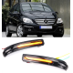 Динамические повторители поворотов Mercedes W245/ W169 дымчатые (2008-2012)