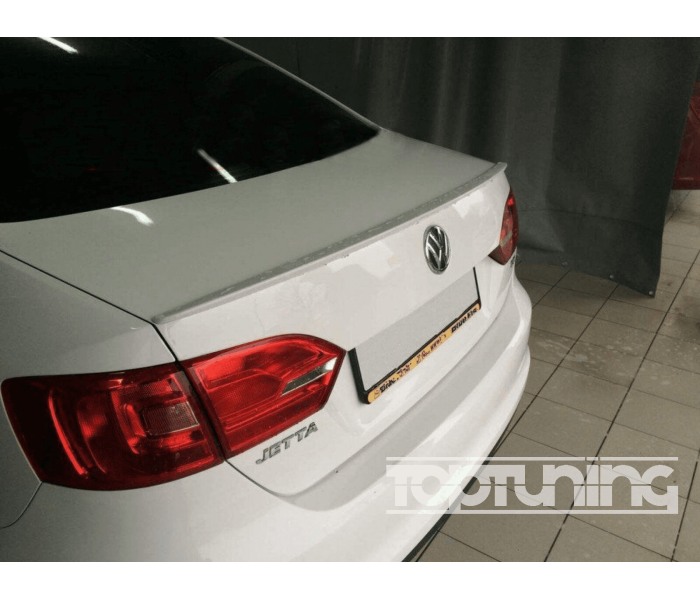 Спойлер багажника Volkswagen Jetta 6 Чорний глянсовий (ABS-пластик)