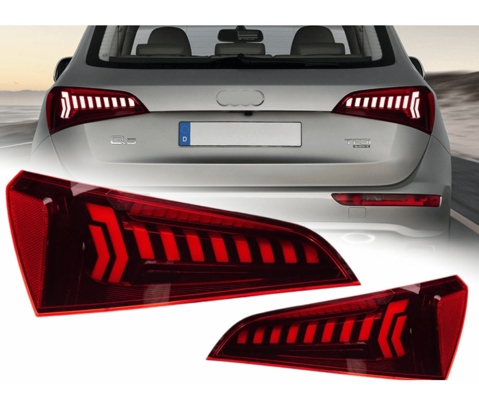 Оптика задня, ліхтарі на Audi Q5 Full Led (2008-2016) червоні