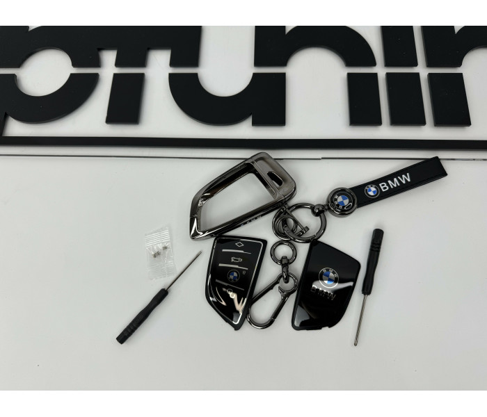 Чохол протектор на ключ для BMW F20 F30 F34 F32 F07 F10 F30 F06 M5 M6 F25 F26 сріблястий