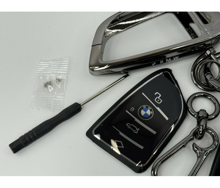 Чохол протектор на ключ для BMW F20 F30 F34 F32 F07 F10 F30 F06 M5 M6 F25 F26 сріблястий