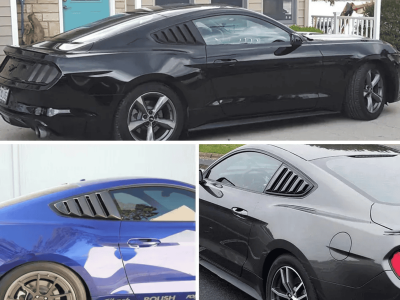 Накладки (жабры) на окна задних дверей Ford Mustang (2015-2023)