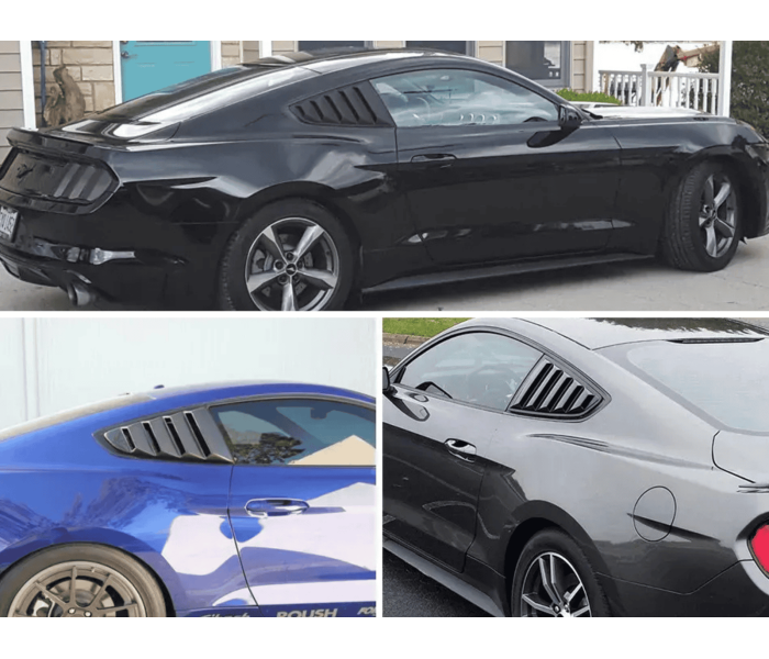 Накладки (зябра) на вікна задніх дверей Ford Mustang (2015-2023)