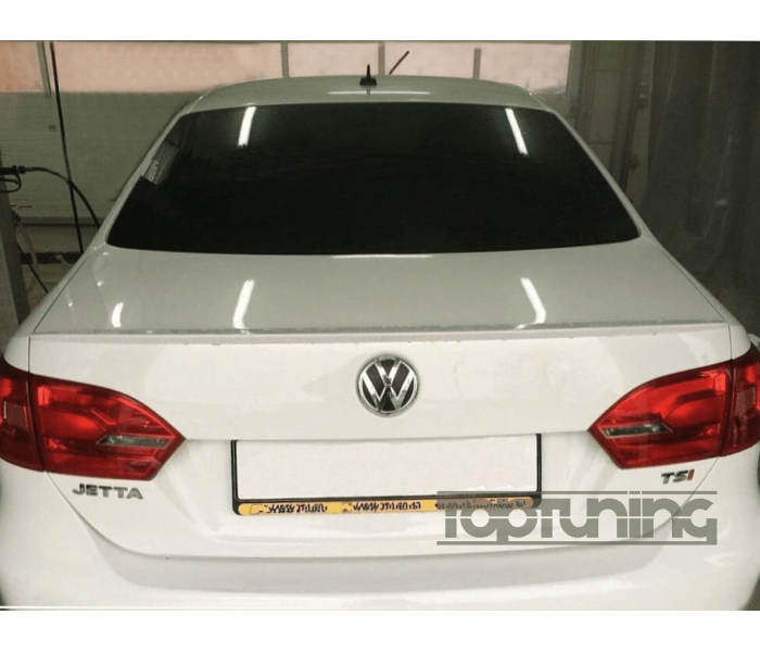 Спойлер багажника Volkswagen Jetta 6 Чорний глянсовий (ABS-пластик)