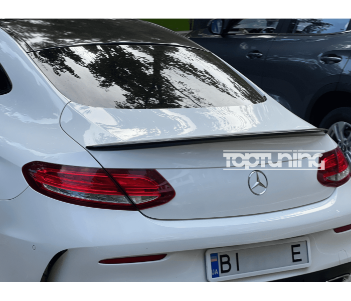 Спойлер ліп на багажник Mercedes-Benz C-class W205 купе (ABS-пластик) чорний глянець