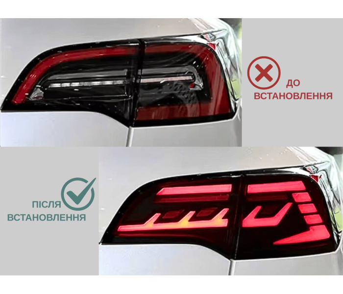 Оптика задня, ліхтарі Tesla Model 3 / Model Y Full Led (2017-2020)