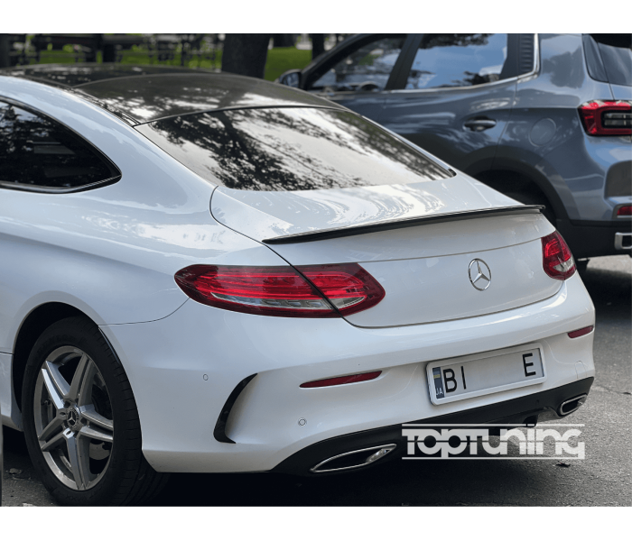 Спойлер ліп на багажник Mercedes-Benz C-class W205 купе (ABS-пластик) чорний глянець