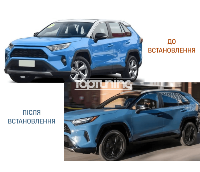 Рейлінги на дах Toyota LRAV4 (2019-2023) хром