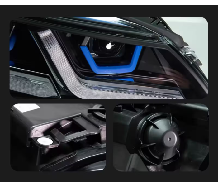 Оптика передня, світлодіодні фари на BMW E60 рестайл