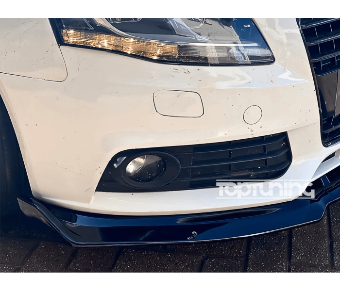 Накладка переднього бампера Audi A4 B8 8K  (2009-2012 р.в.) чорний глянець