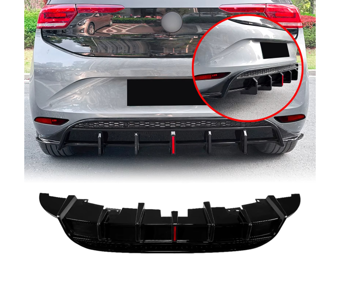 Накладка заднього бампера Volkswagen ID.3 чорний глянець (19-23 р.в.)