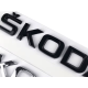 Наклейка-логотип 3D на багажник Skoda чорний глянець