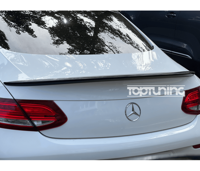 Спойлер ліп на багажник Mercedes-Benz C-class W205 купе (ABS-пластик) чорний глянець