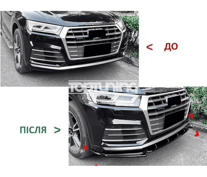 Накладка переднього бампера Audi Q5 S-Line (2017-2020)
