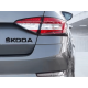 Наклейка-логотип 3D на багажник Skoda чорний глянець