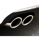 Наконечники глушника Audi A1 A3 A4 Q5 / VW Bora Polo Passat B7 CC Golf 6 7 Tiguan хром 7.5 см