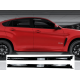 Пороги, накладки на пороги BMW X6 F16 (2014-2019) чорний глянець