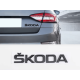 Наклейка-логотип 3D на багажник Skoda чорний глянець