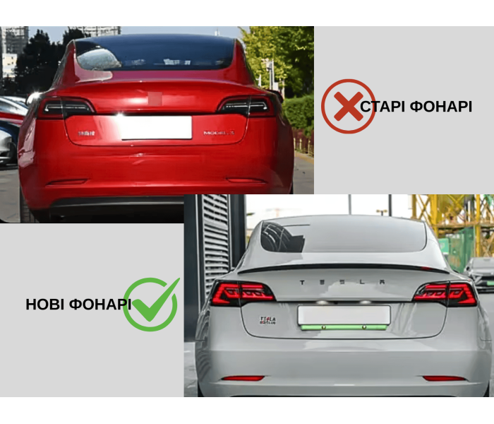 Оптика задня, ліхтарі Tesla Model 3 / Model Y Full Led (2017-2020)