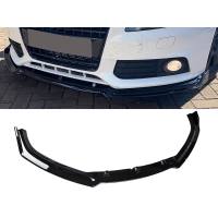 Накладка переднього бампера Audi A4 B8 8K  (2009-2012 р.в.) чорний глянець