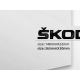 Наклейка-логотип 3D на багажник Skoda чорний глянець