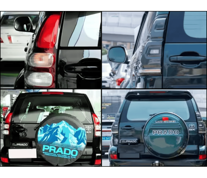 Оптика задня, LED ліхтарі Toyota Land Cruiser Prado 120 димчасті у стилі 2018+
