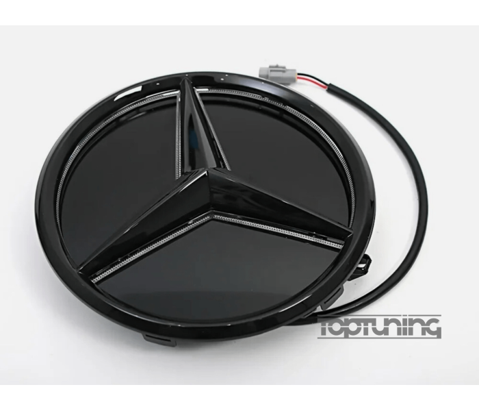 Емблема зірка чорний глянець + LED для Mercedes Benz GLC GLE GLS V-класу X253 W167 X167 W447