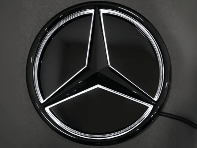 Емблема зірка чорний глянець + LED для Mercedes Benz GLC GLE GLS V-класу X253 W167 X167 W447
