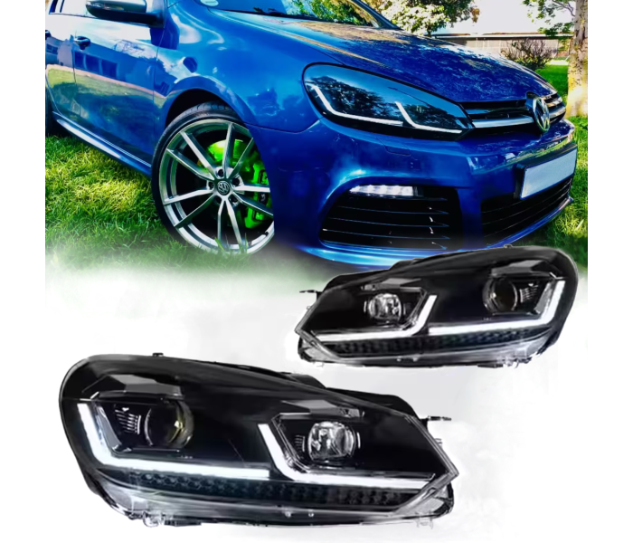 Оптика передня, світлодіодні фари на Volkswagen Golf 6