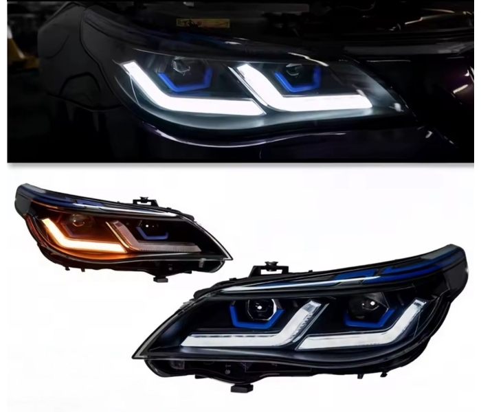 Оптика передня, світлодіодні фари на BMW E60 рестайл